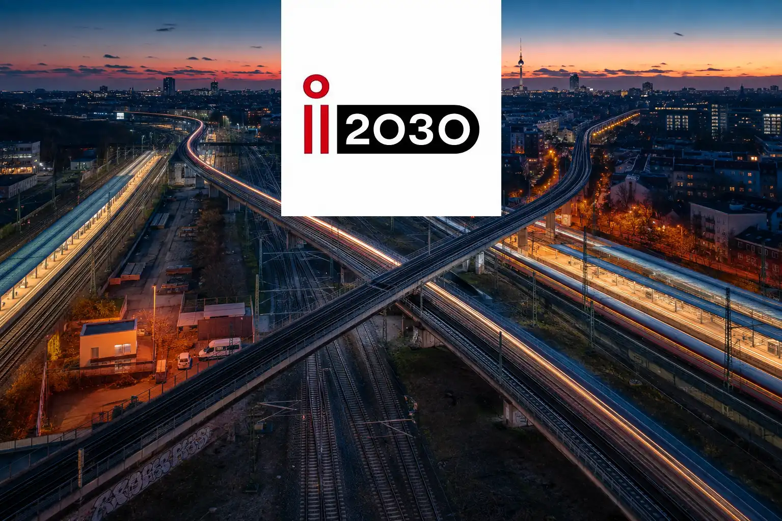 Luftaufnahme des S-Bahn-Knotens Westkreuz in Berlin im Rahmen der i2030 S-Bahn-Erweiterung Westend, Westkreuz und Halensee